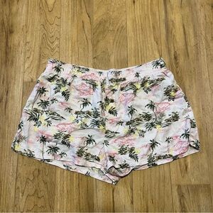 Victoria’s Secret PINK boxer shorts pajamas tropical summer palm tree beach XS